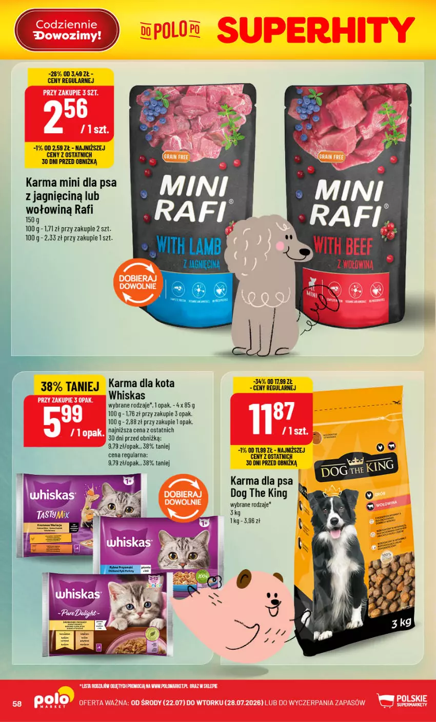 Gazetka promocyjna PoloMarket - Gazetka Polomarket 22.07-28.07 - ważna 22.07 do 28.07.2026 - strona 58 - produkty: Whiskas