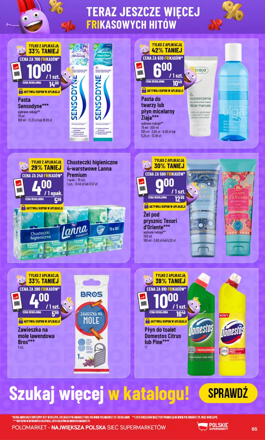 Gazetka promocyjna PoloMarket - Gazetka Polomarket 22.07-28.07 - ważna 22.07 do 28.07.2026 - strona 65 - produkty: Chusteczki, Domestos, Płyn micelarny, Razer, Sensodyne