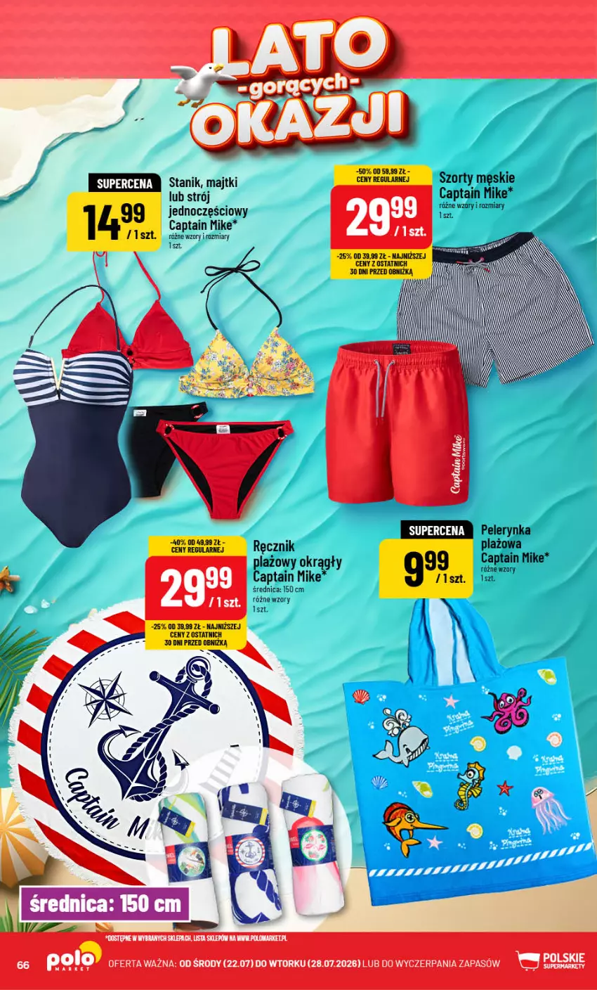 Gazetka promocyjna PoloMarket - Gazetka Polomarket 22.07-28.07 - ważna 22.07 do 28.07.2026 - strona 66 - produkty: Ręcznik, Szorty