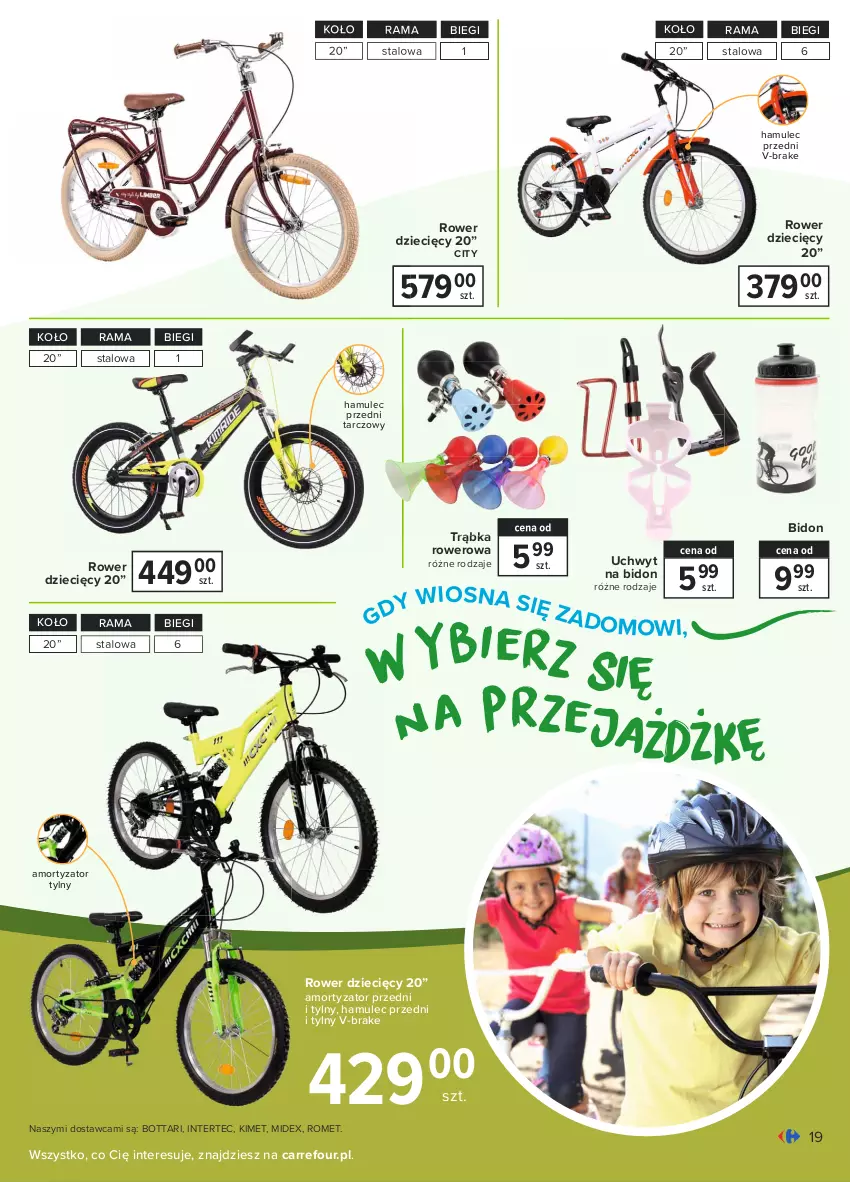 Gazetka promocyjna Carrefour - Gazetka Ogród - ważna 15.03 do 03.04.2021 - strona 19 - produkty: Dzieci, Mule, Rama, Rower, Trąbka