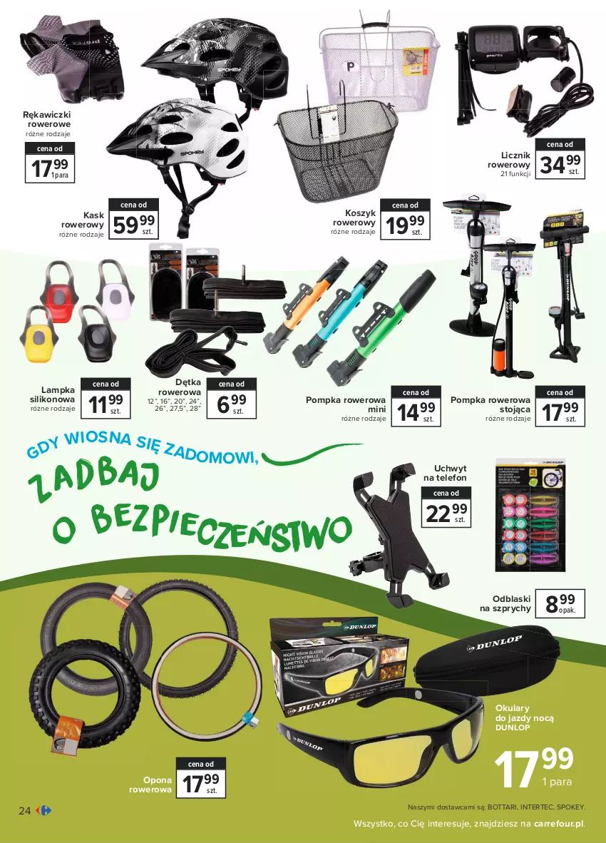 Gazetka promocyjna Carrefour - Gazetka Ogród - ważna 15.03 do 03.04.2021 - strona 24 - produkty: Kask, Kosz, Pompka, Rower, Telefon