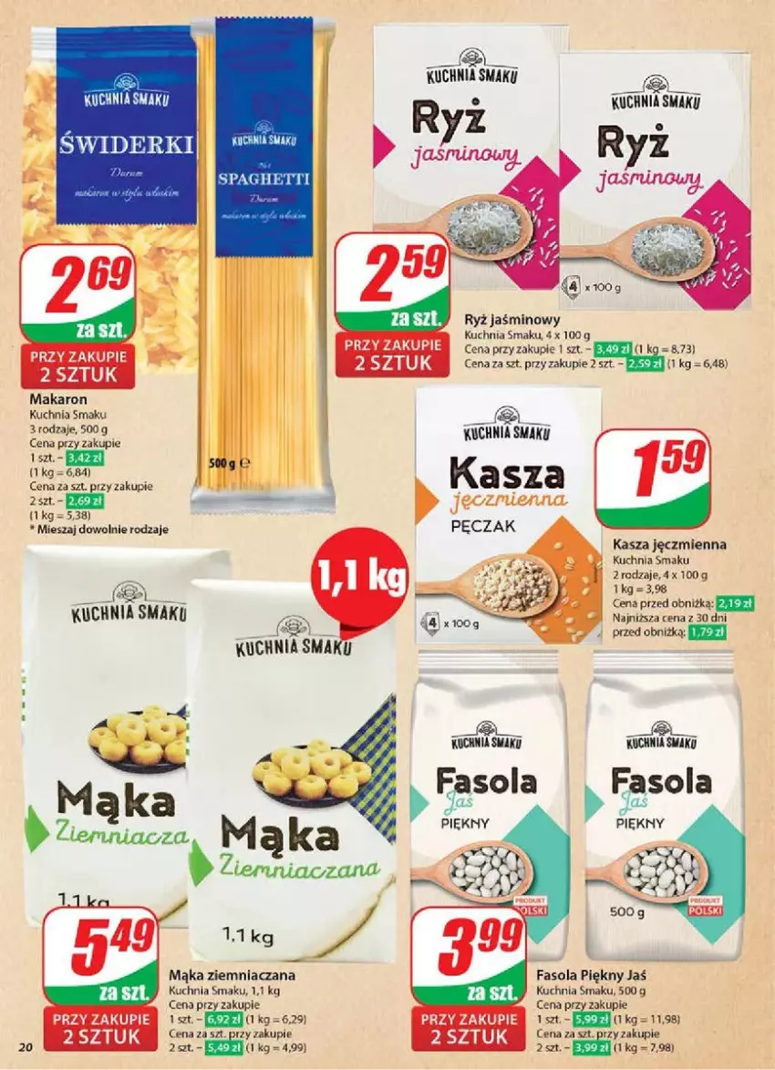 Gazetka promocyjna Dino - ważna 19.02 do 25.02.2025 - strona 13 - produkty: Fa, Fasola, Kasza, Kasza jęczmienna, Kuchnia, Mąka, Makaron, Ryż, Spaghetti