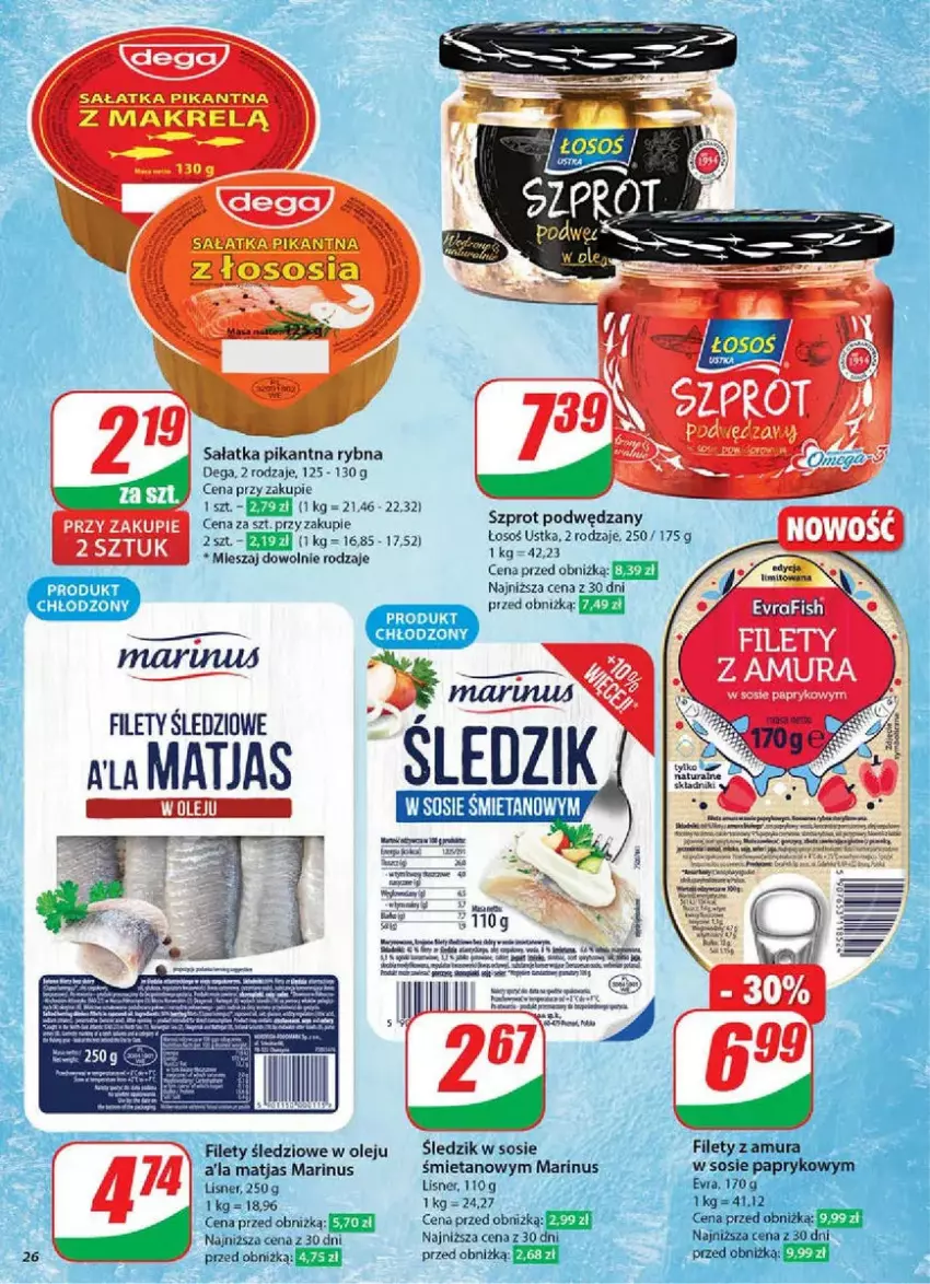 Gazetka promocyjna Dino - ważna 19.02 do 25.02.2025 - strona 19 - produkty: Fa, Lisner, Makrelą, Matjas, Olej, Por, Sałat, Sałatka, Sos, Szal, Szprot