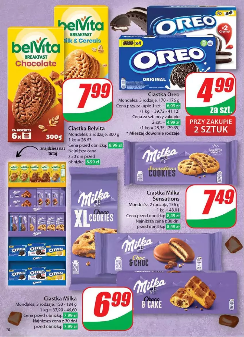 Gazetka promocyjna Dino - ważna 19.02 do 25.02.2025 - strona 2 - produkty: BelVita, Ciastka, Fa, Milka, Oreo, Sati