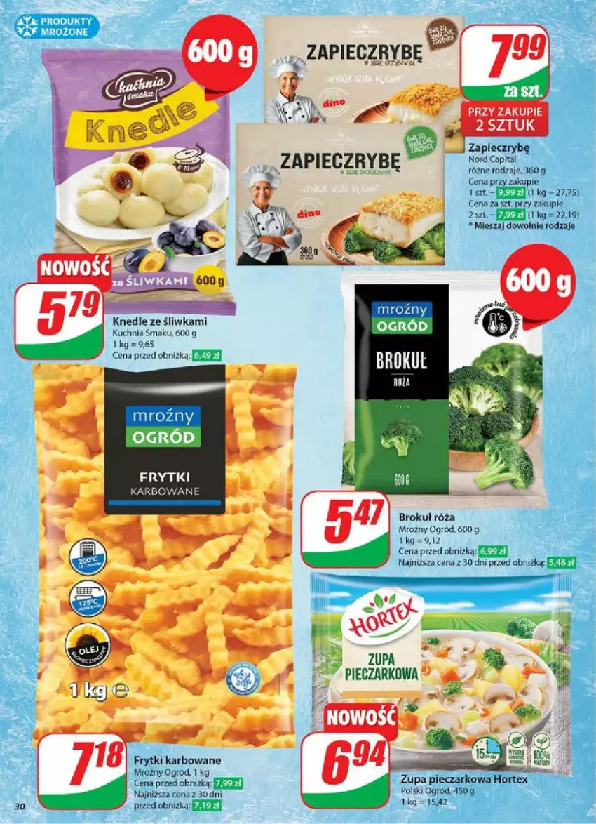 Gazetka promocyjna Dino - ważna 19.02 do 25.02.2025 - strona 24 - produkty: Fa, Frytki, Hortex, Knedle, Kuchnia, Ogród, Piec, Róża, Zupa, Zupa pieczarkowa