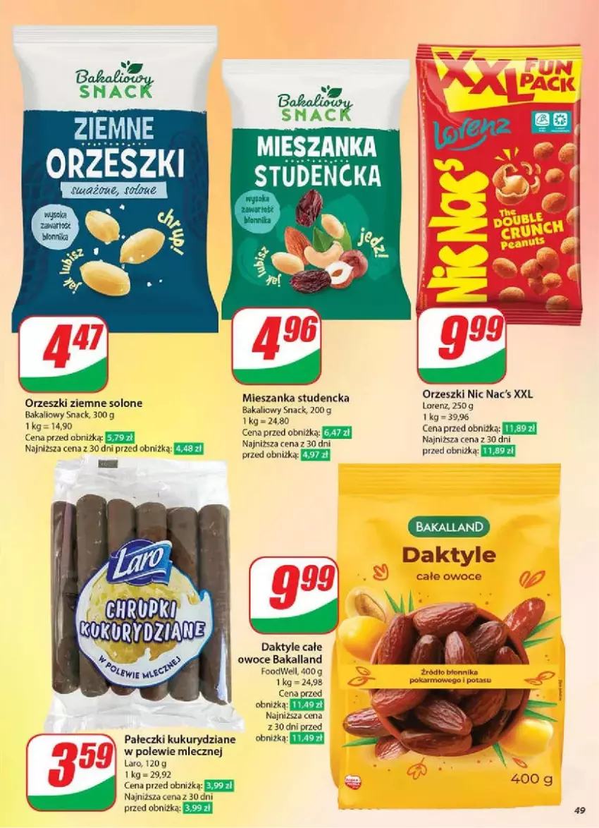 Gazetka promocyjna Dino - ważna 19.02 do 25.02.2025 - strona 44 - produkty: Bakalland, Daktyle, Lorenz, Mieszanka studencka, Orzeszki, Orzeszki ziemne, Owoce