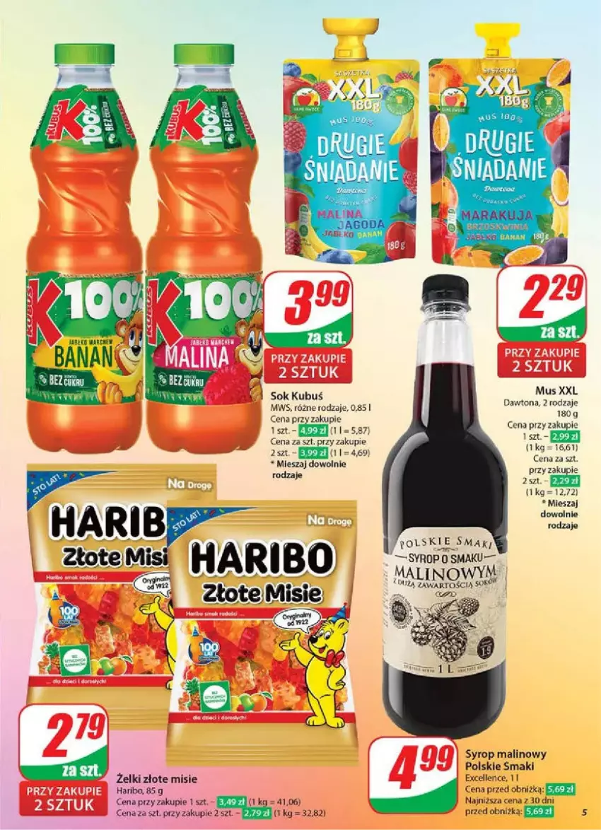 Gazetka promocyjna Dino - ważna 19.02 do 25.02.2025 - strona 45 - produkty: Haribo, Kubuś, Mop, Sok, Syrop