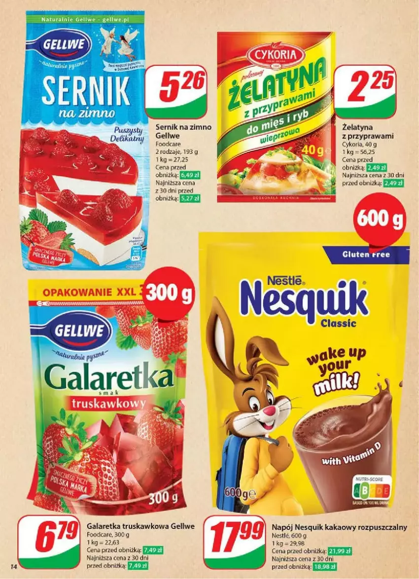 Gazetka promocyjna Dino - ważna 19.02 do 25.02.2025 - strona 6 - produkty: Fa, Gala, Galaretka, Kakao, Napój, Nesquik, Ser