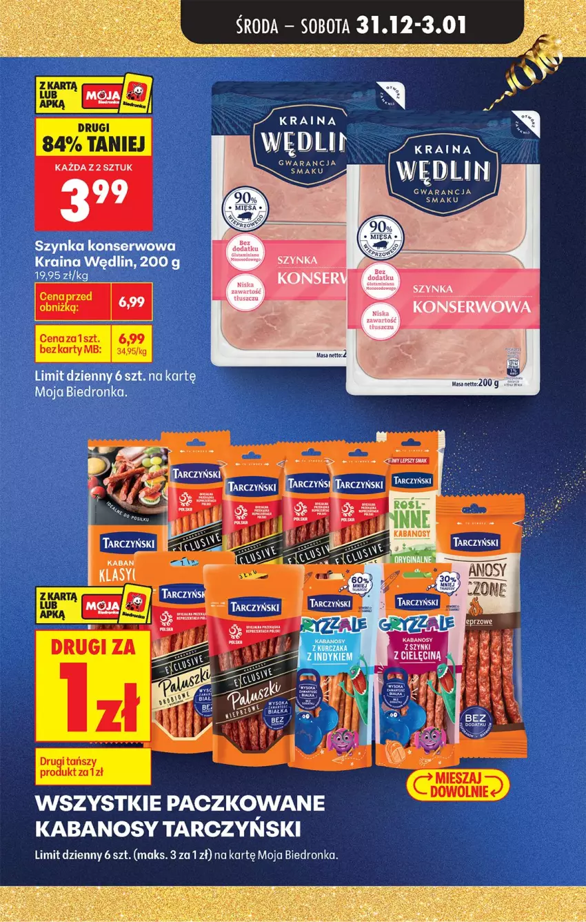 Gazetka promocyjna Biedronka - Od Czwartku - ważna 31.12.2026 do 06.01.2027 - strona 13 - produkty: Fa, Kabanos, Ser, Szynka, Szynka konserwowa