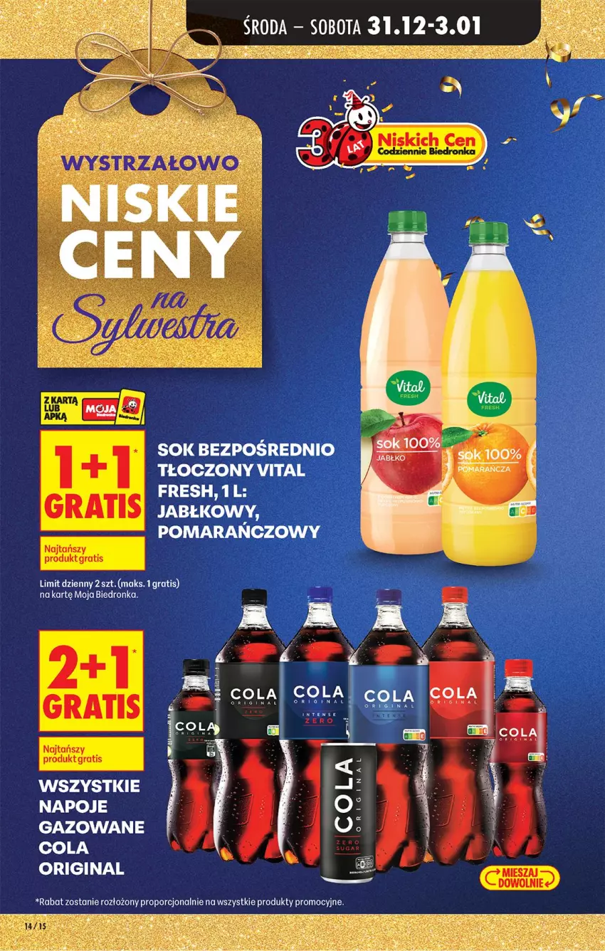 Gazetka promocyjna Biedronka - Od Czwartku - ważna 31.12.2026 do 06.01.2027 - strona 18 - produkty: Gin, Gra, Jaja, Napoje, Sok