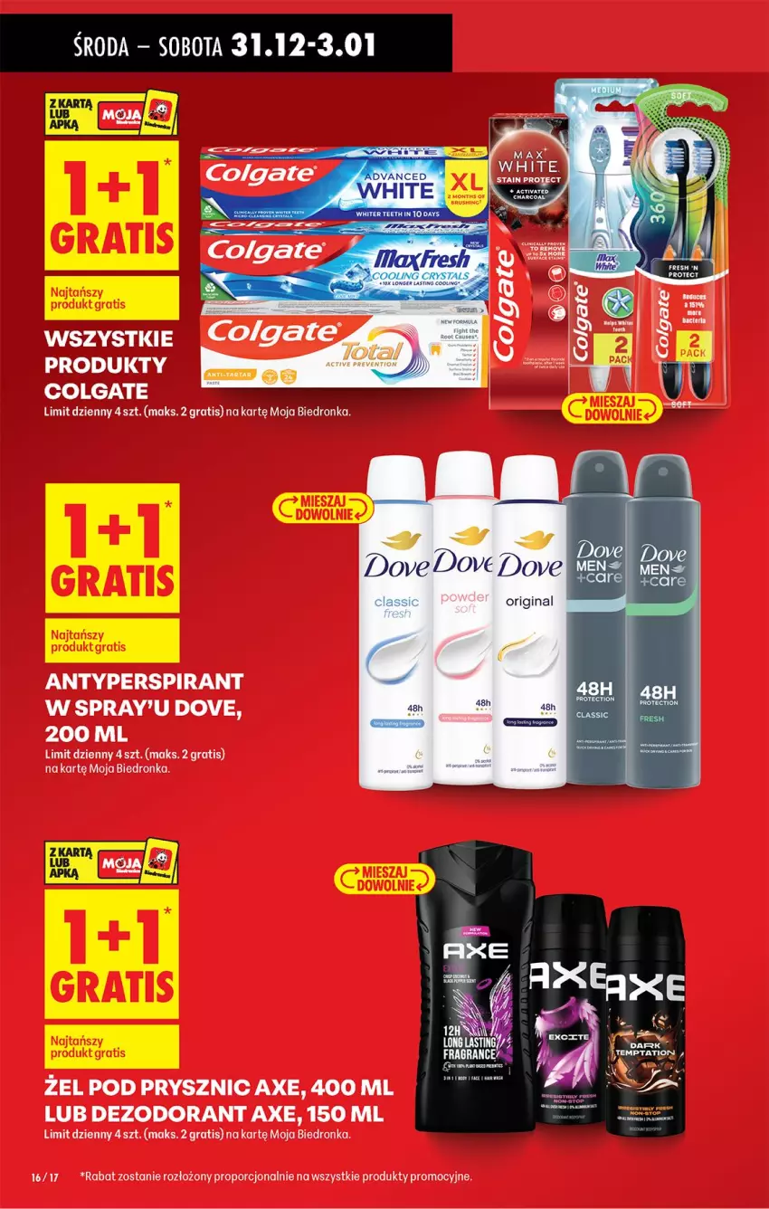 Gazetka promocyjna Biedronka - Od Czwartku - ważna 31.12.2026 do 06.01.2027 - strona 20 - produkty: Antyperspirant, Colgate, Dezodorant, Dove, Gra, LG, Por