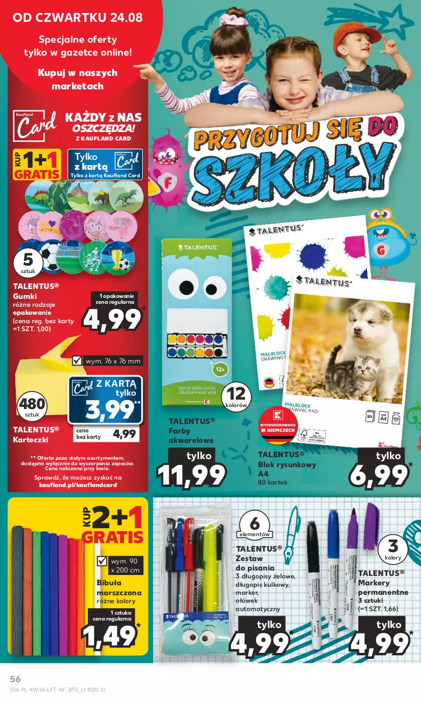 Gazetka promocyjna Kaufland - Gazetka tygodnia - ważna 24.08 do 30.08.2023 - strona 56 - produkty: Długopis, Fa, Gra, Marker, Mars