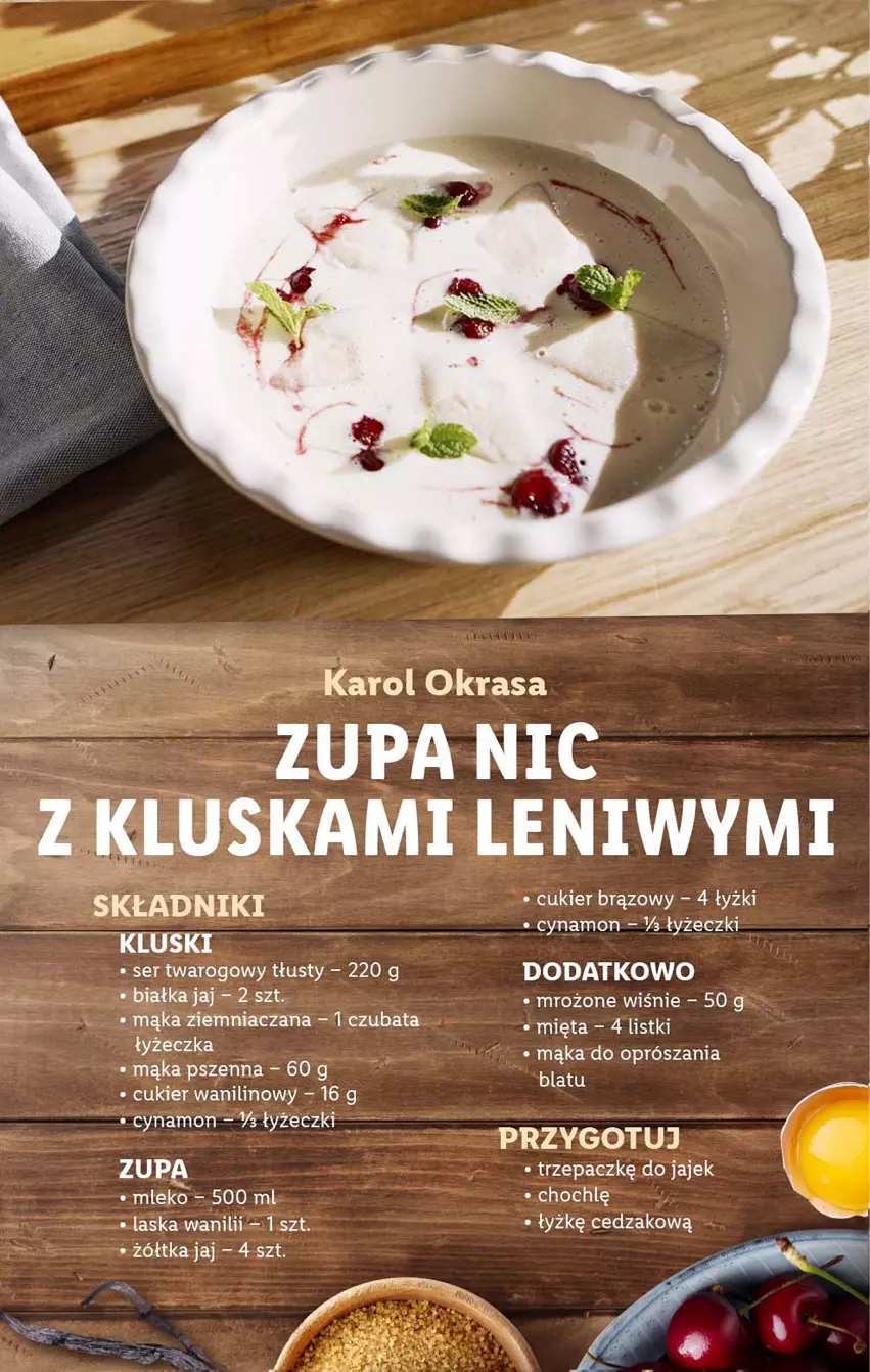 Gazetka promocyjna Lidl - TYDZIEŃ REGIONALNY - ważna 07.06 do 11.06.2021 - strona 10 - produkty: Cedzak, Cukier, Cukier wanilinowy, Mąka, Mąka pszenna, Mięta, Mleko, Ser, Ser twarogowy, Zupa