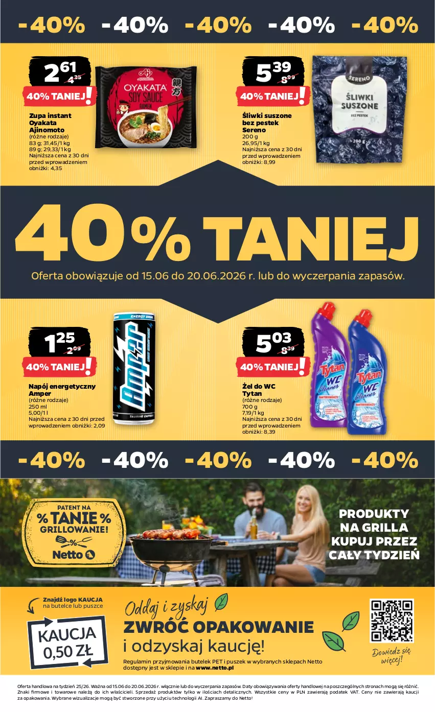 Gazetka promocyjna Netto - Od Poniedziałku - ważna 15.06 do 20.06.2026 - strona 34 - produkty: Grill, Napój, Napój energetyczny, Ser, Stek, Tytan, Zupa