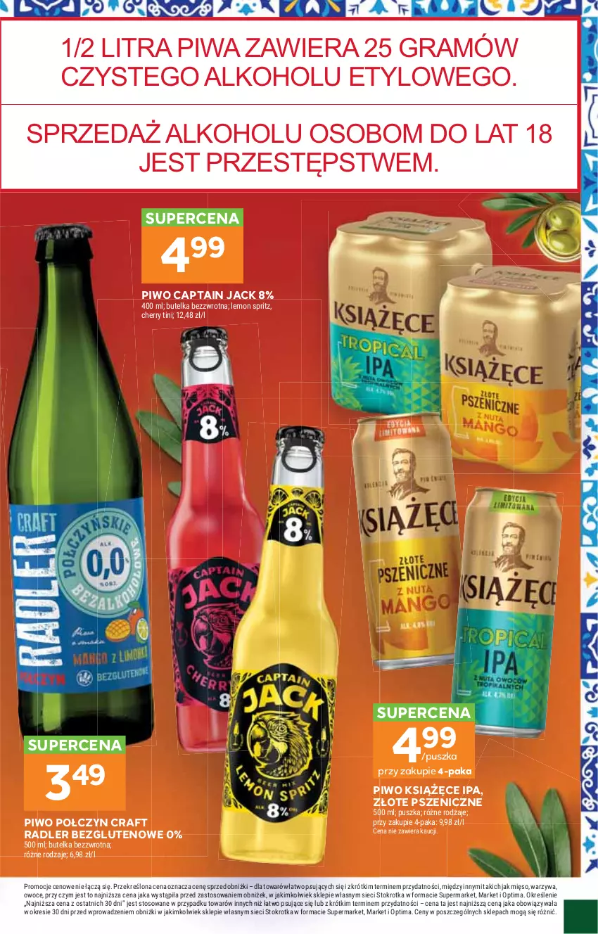 Gazetka promocyjna Stokrotka - Market - ważna 06.08 do 12.08.2026 - strona 25 - produkty: Captain Jack, Gra, HP, Książęce, Piwa, Piwo, Radler