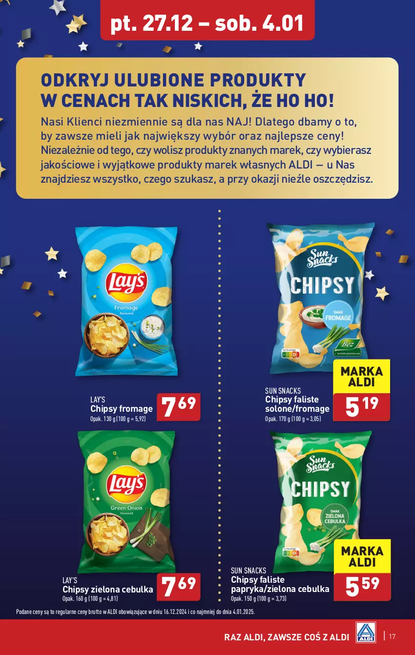 Gazetka promocyjna Aldi - Pełna oferta - ważna 27.12.2024 do 04.01.2025 - strona 17 - produkty: Chipsy, Fa, Papryka