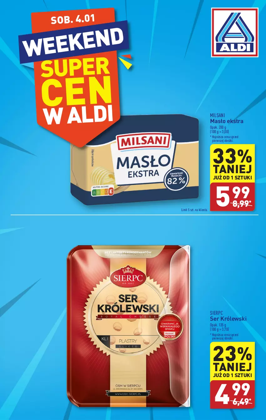 Gazetka promocyjna Aldi - Pełna oferta - ważna 27.12.2024 do 04.01.2025 - strona 23 - produkty: Królewski, Masło, Ser