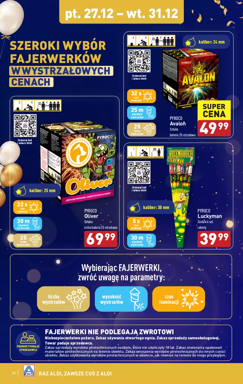 Gazetka promocyjna Aldi - Pełna oferta - ważna 27.12.2024 do 04.01.2025 - strona 28 - produkty: Bateria, Fa, Piec, Sok, Strzałów