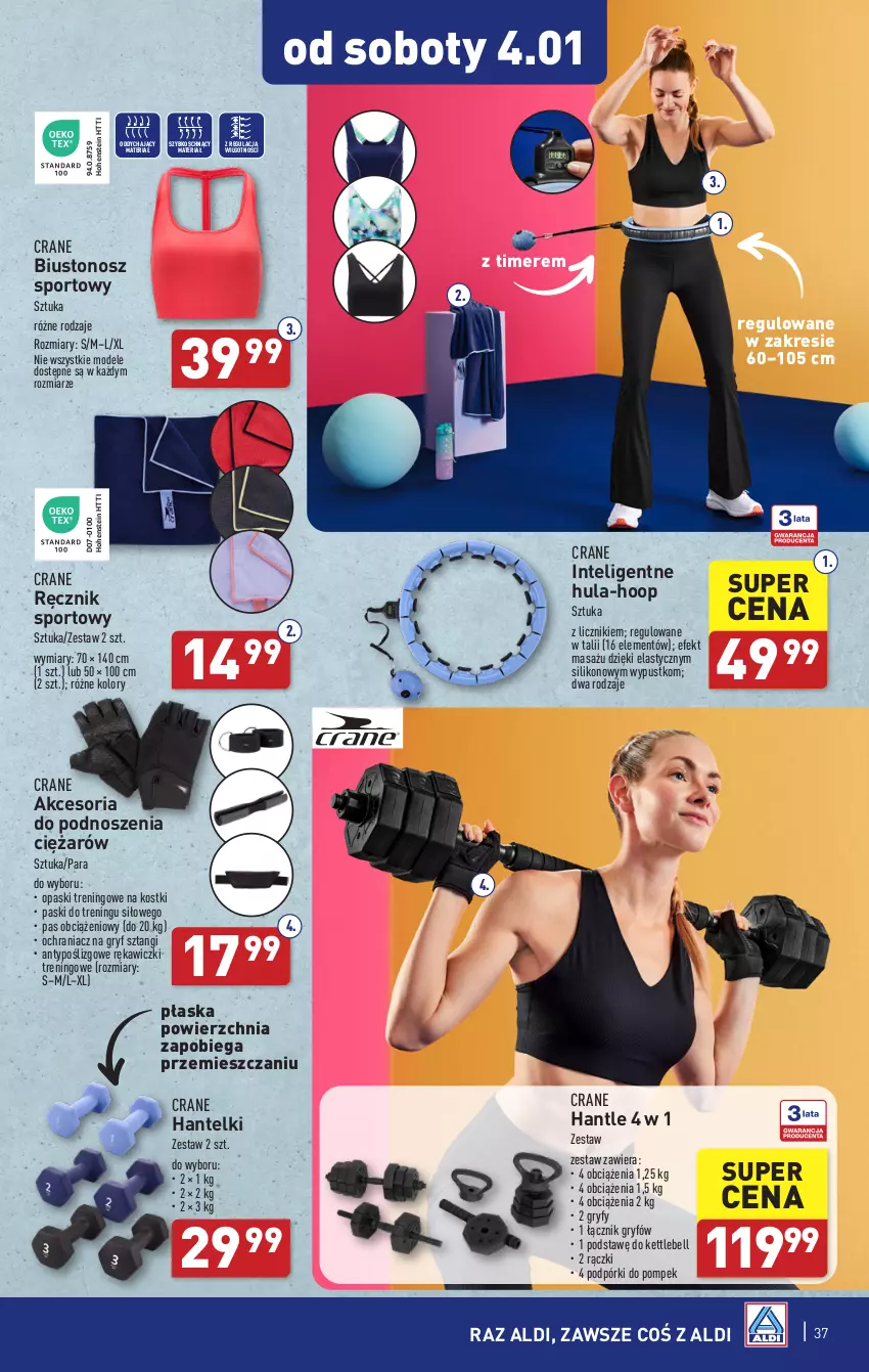 Gazetka promocyjna Aldi - Pełna oferta - ważna 27.12.2024 do 04.01.2025 - strona 37 - produkty: Bell, Biustonosz, Gry, Hoop, Intel, LG, Por, Ręcznik, Sport