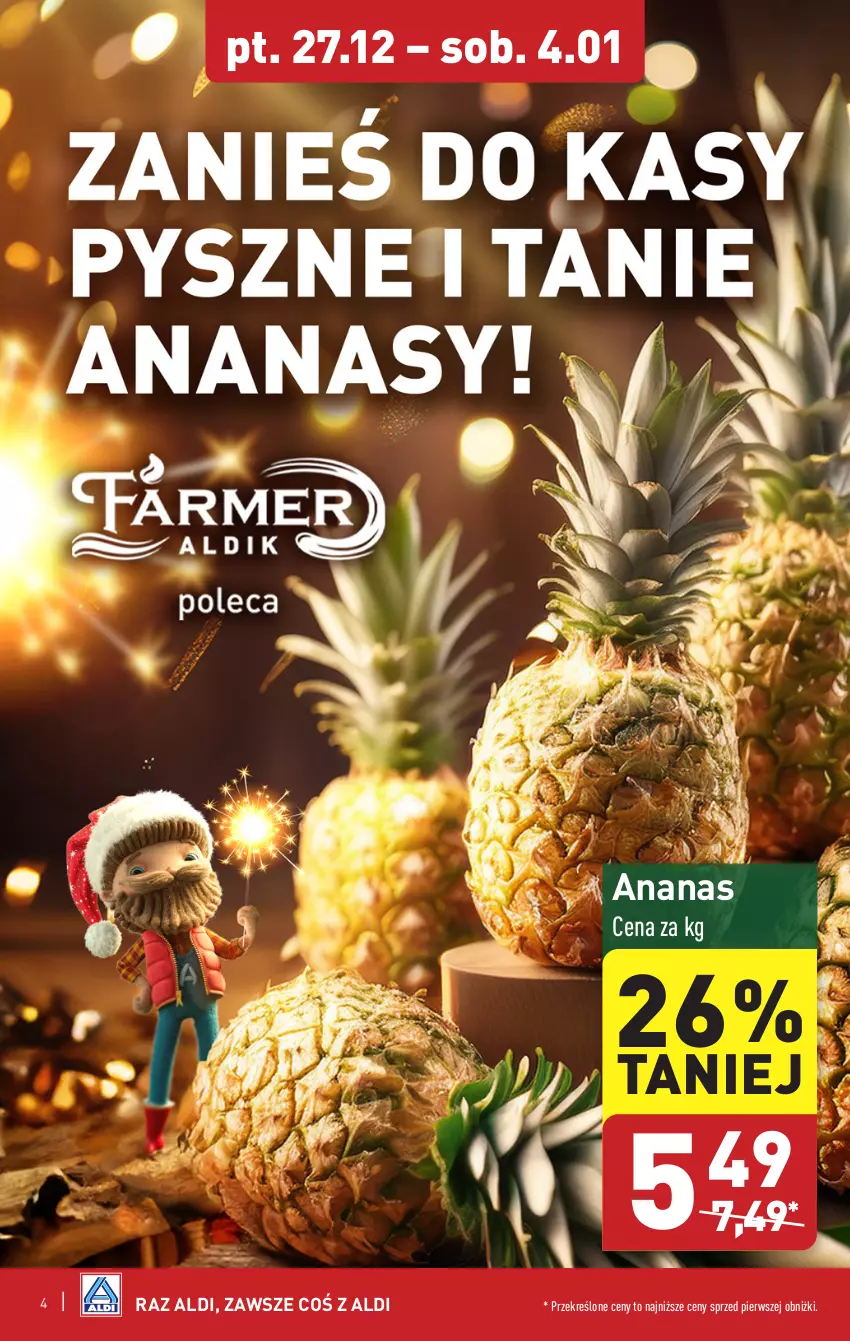 Gazetka promocyjna Aldi - Pełna oferta - ważna 27.12.2024 do 04.01.2025 - strona 4 - produkty: Ananas