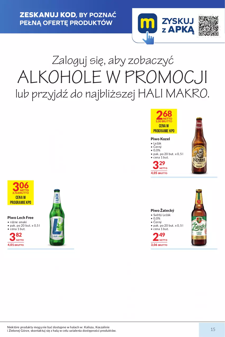 Gazetka promocyjna Makro - Mega oferty dla Twojego Sklepu - ważna 07.07 do 20.07.2026 - strona 15 - produkty: Alkohole, Desperados, Gra, JBL, Kosz, Kozel, Lech Premium, Perła, Pilsner Urquell, Piwo, Szal, Tatra, Tyskie