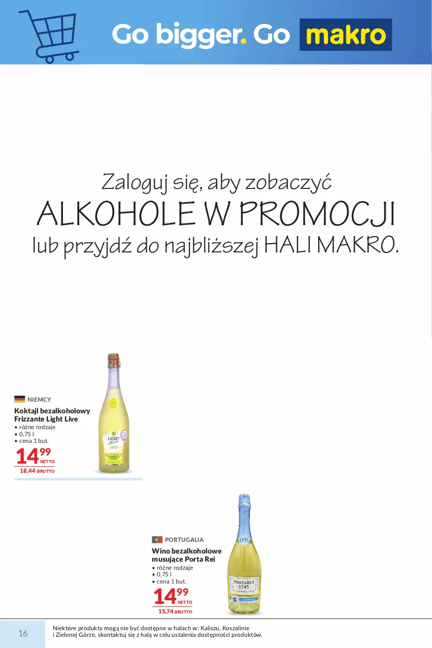 Gazetka promocyjna Makro - Mega oferty dla Twojego Sklepu - ważna 07.07 do 20.07.2026 - strona 16 - produkty: Alkohole, JBL, Kosz, Mus, Por, Prosecco, Sauvignon Blanc, Szal, Wino, Wino bezalkoholowe, Wino musujące
