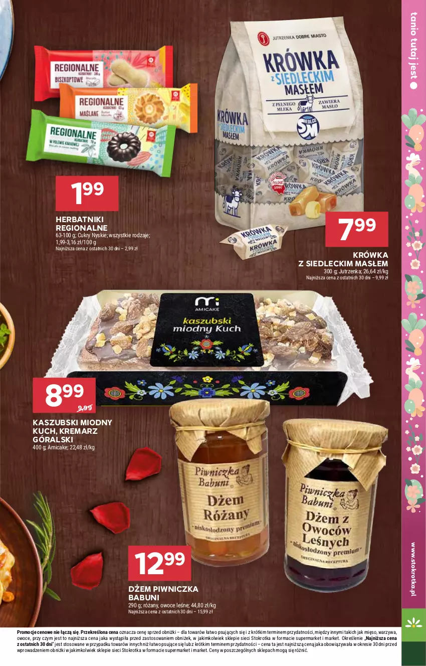 Gazetka promocyjna Stokrotka - Market - ważna 10.04 do 15.04.2025 - strona 15 - produkty: Amica, Babuni, Dżem, Herbatniki, Jutrzenka, Mięso, Owoce, Róża, Warzywa