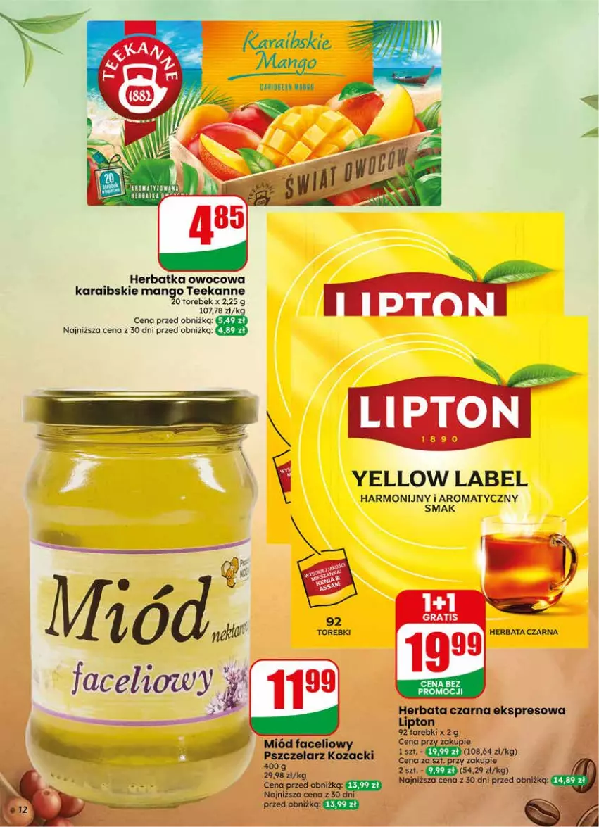 Gazetka promocyjna Dino - Gazetka 24 / 2026 - ważna 10.06 do 16.06.2026 - strona 12 - produkty: Gra, Lipton, Mango, Teekanne