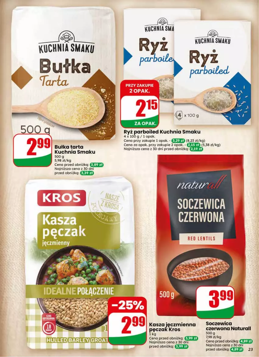 Gazetka promocyjna Dino - Gazetka 24 / 2026 - ważna 10.06 do 16.06.2026 - strona 23 - produkty: Bułka, Bułka tarta, Kasza, Kuchnia, Ryż, Ryż parboiled, Tarta