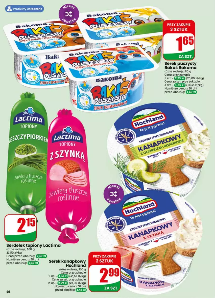 Gazetka promocyjna Dino - Gazetka 24 / 2026 - ważna 10.06 do 16.06.2026 - strona 46 - produkty: Bakoma, Ser, Serek, Serek puszysty, Top, Tusz