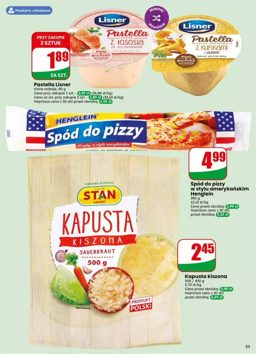 Gazetka promocyjna Dino - Gazetka 24 / 2026 - ważna 10.06 do 16.06.2026 - strona 53 - produkty: Lisner, Pastella, Sos, Spód do pizzy