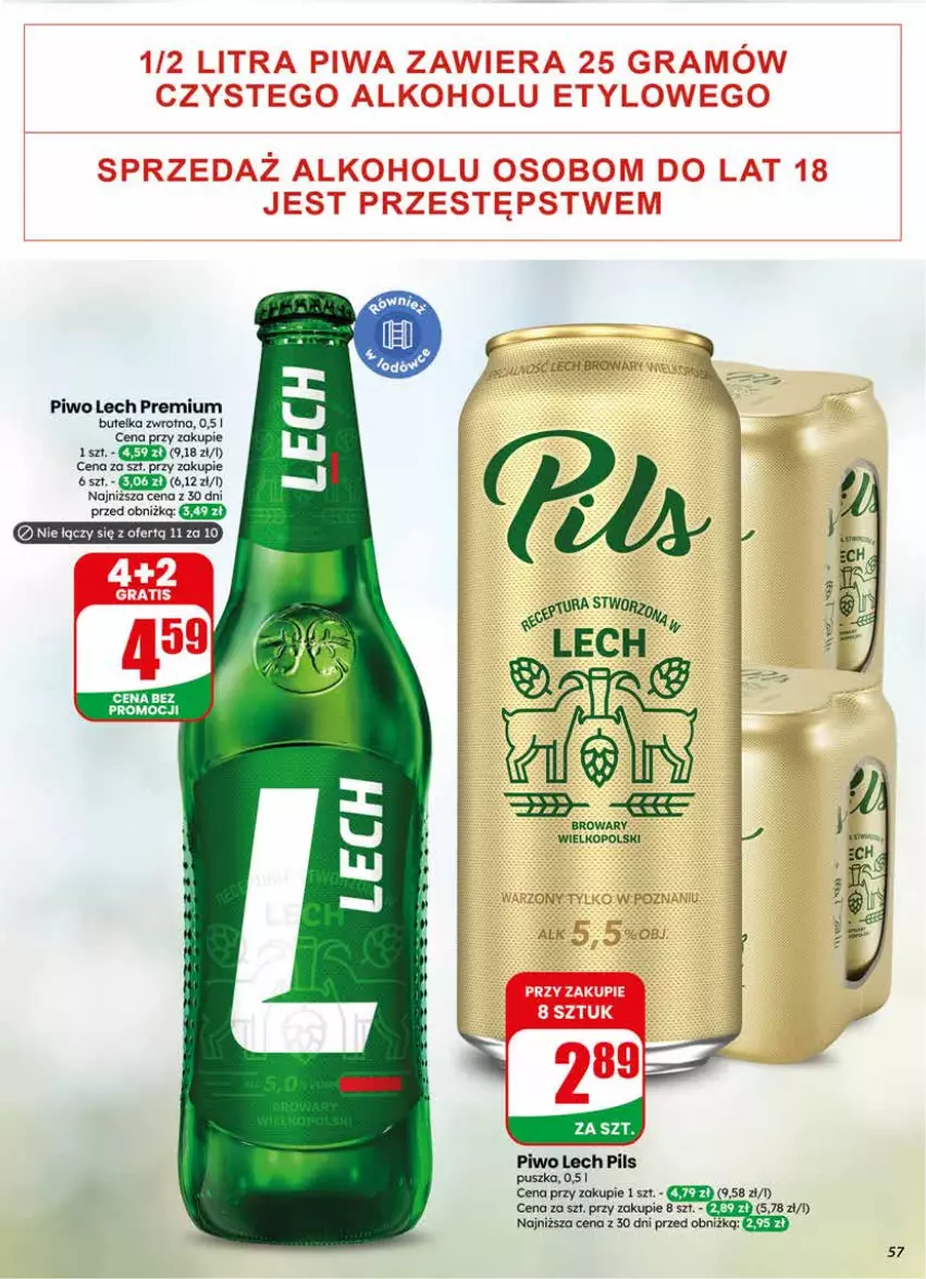 Gazetka promocyjna Dino - Gazetka 24 / 2026 - ważna 10.06 do 16.06.2026 - strona 57 - produkty: Gra, Lech Premium, Piwa, Piwo
