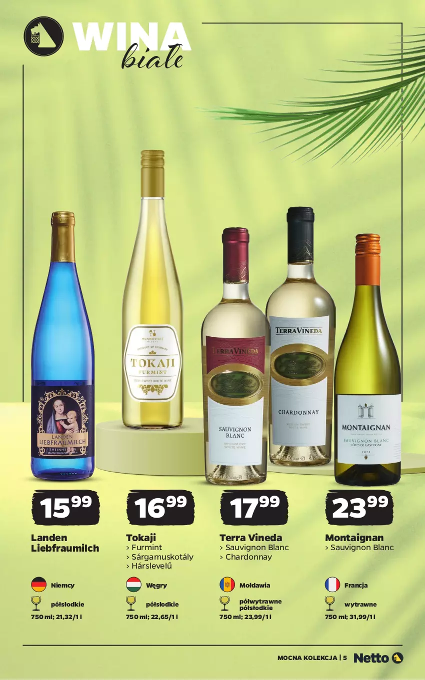 Gazetka promocyjna Netto - Alkohole - Mocne - ważna 20.07 do 01.08.2026 - strona 5 - produkty: Chardonnay, Gry, Mus, Sauvignon Blanc, Tokaji