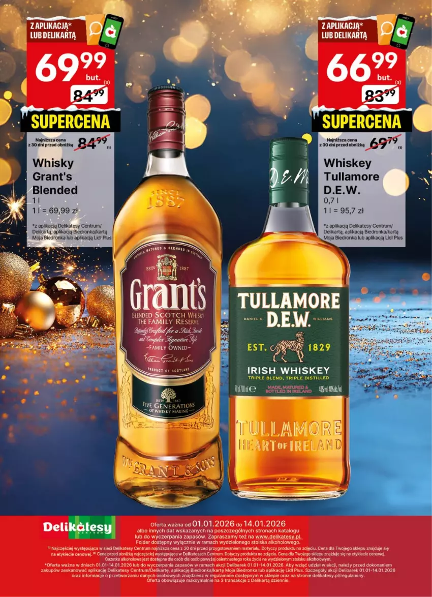 Gazetka promocyjna Delikatesy Centrum - Delibarek DC01-DC02 - ważna 01.01 do 14.01.2026 - strona 15 - produkty: Fa, Gra, Grant's, Rama, Rum, Ser, Tran, Whiskey, Whisky