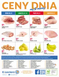 Gazetka promocyjna E Leclerc - Gazetka - ważna od 16.10 do 16.10.2021 - strona 24 - produkty: Kurczak, Banany, Cebula, Top, Sos, Por, Papier, Szynka wieprzowa, Cytryny, Szal, Kosz, Filet z piersi indyka, Szynka, Sport, Szponder wołowy, Stock, Olej