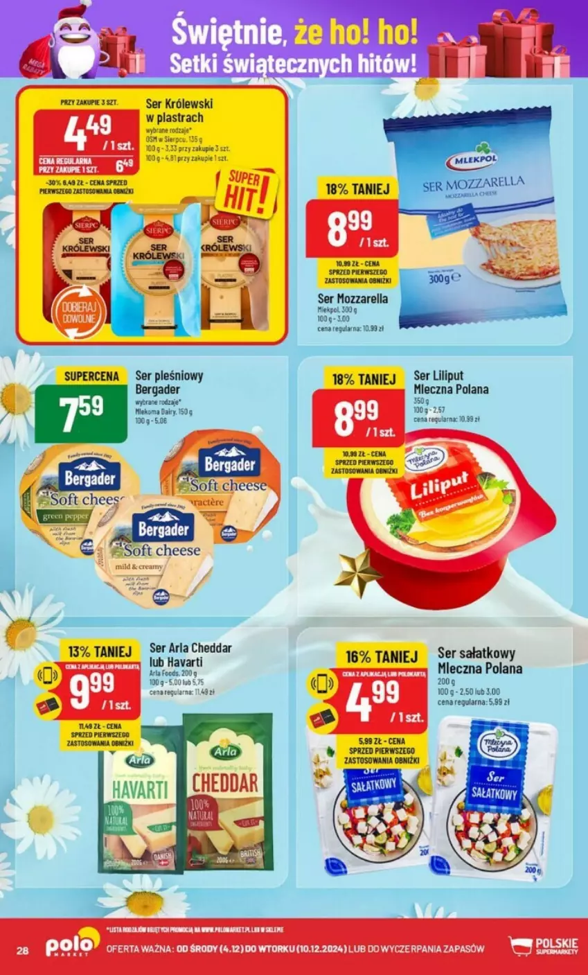 Gazetka promocyjna PoloMarket - ważna 04.12 do 10.12.2024 - strona 21 - produkty: Cheddar, Havarti, Królewski, LANA, Mozzarella, Sałat, Ser, Ser pleśniowy