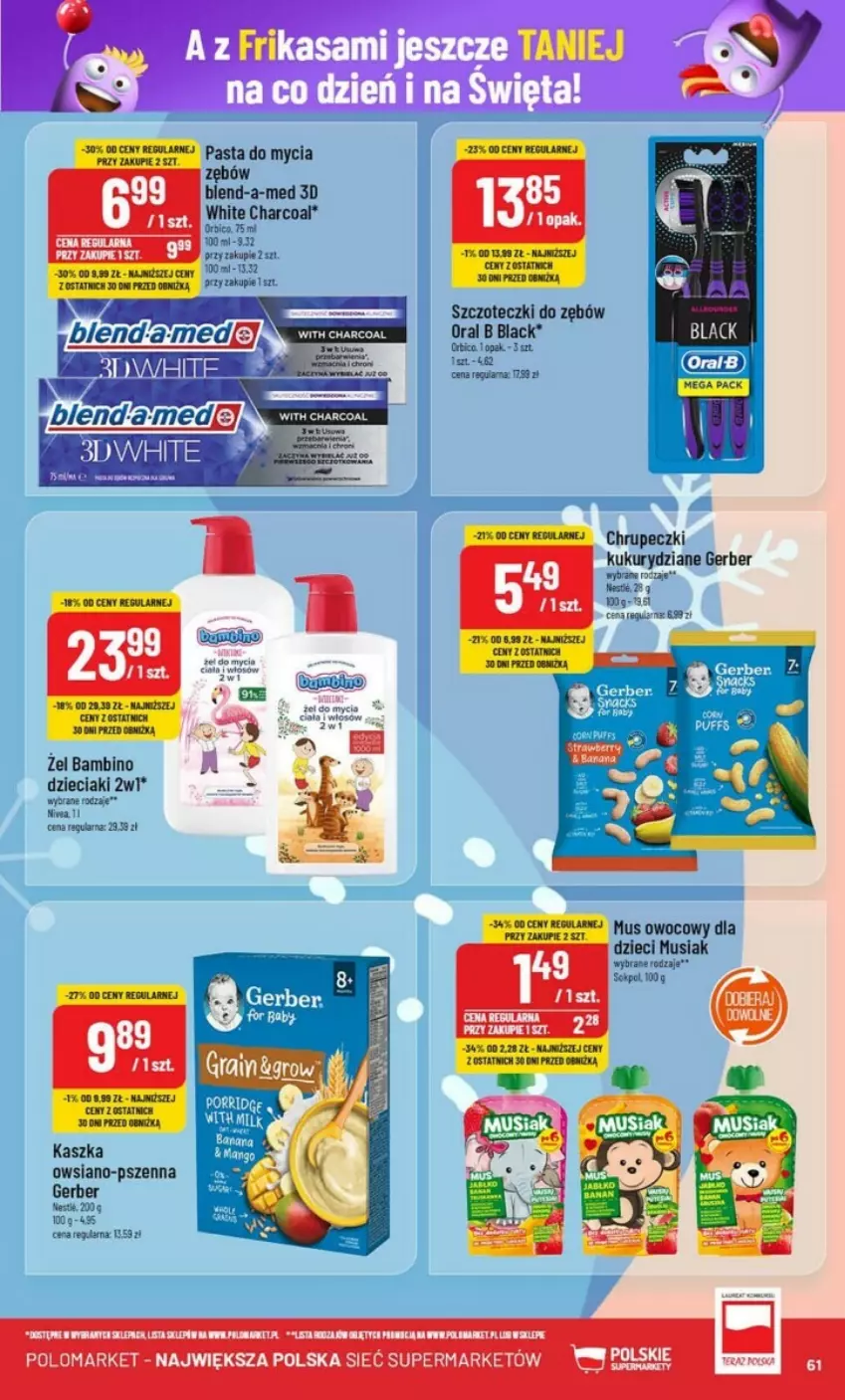 Gazetka promocyjna PoloMarket - ważna 04.12 do 10.12.2024 - strona 58 - produkty: Blend-a-Med, Dzieci, Gerber, Lack, Oral B, Rama