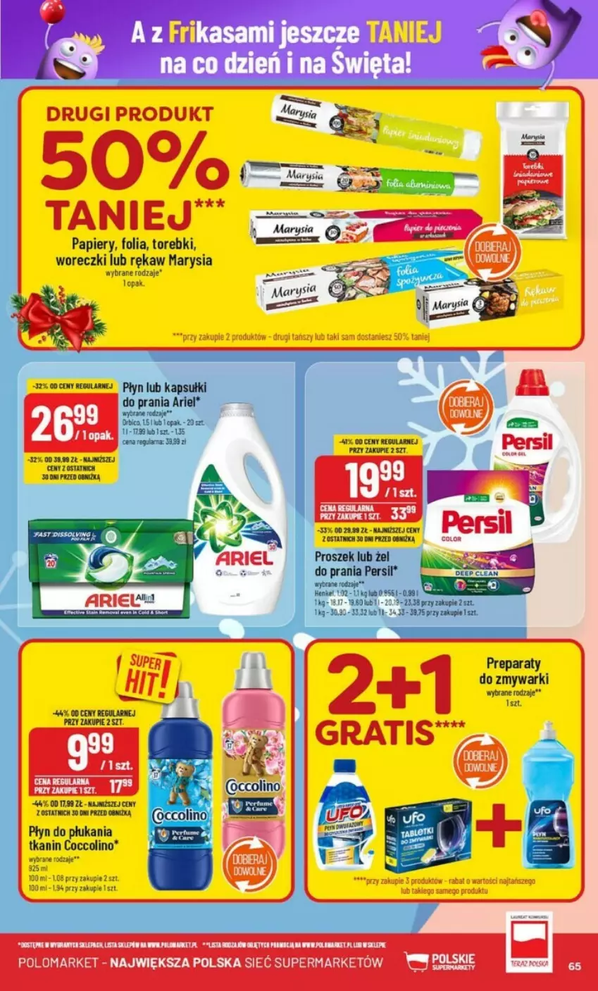 Gazetka promocyjna PoloMarket - ważna 04.12 do 10.12.2024 - strona 62 - produkty: Ariel, Coccolino, Papier, Płyn do płukania