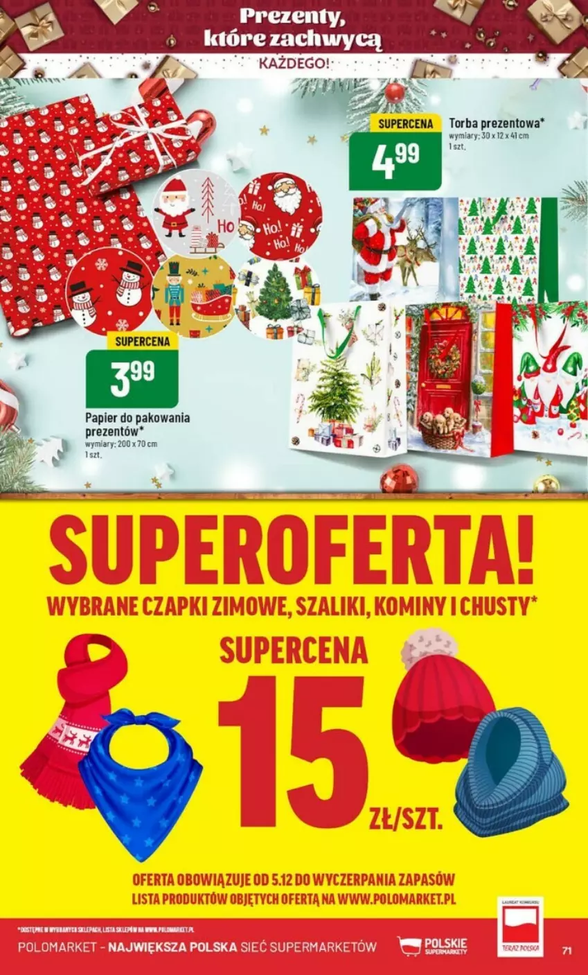 Gazetka promocyjna PoloMarket - ważna 04.12 do 10.12.2024 - strona 69 - produkty: Papier, Papier do pakowania, Torba, Torba prezentowa