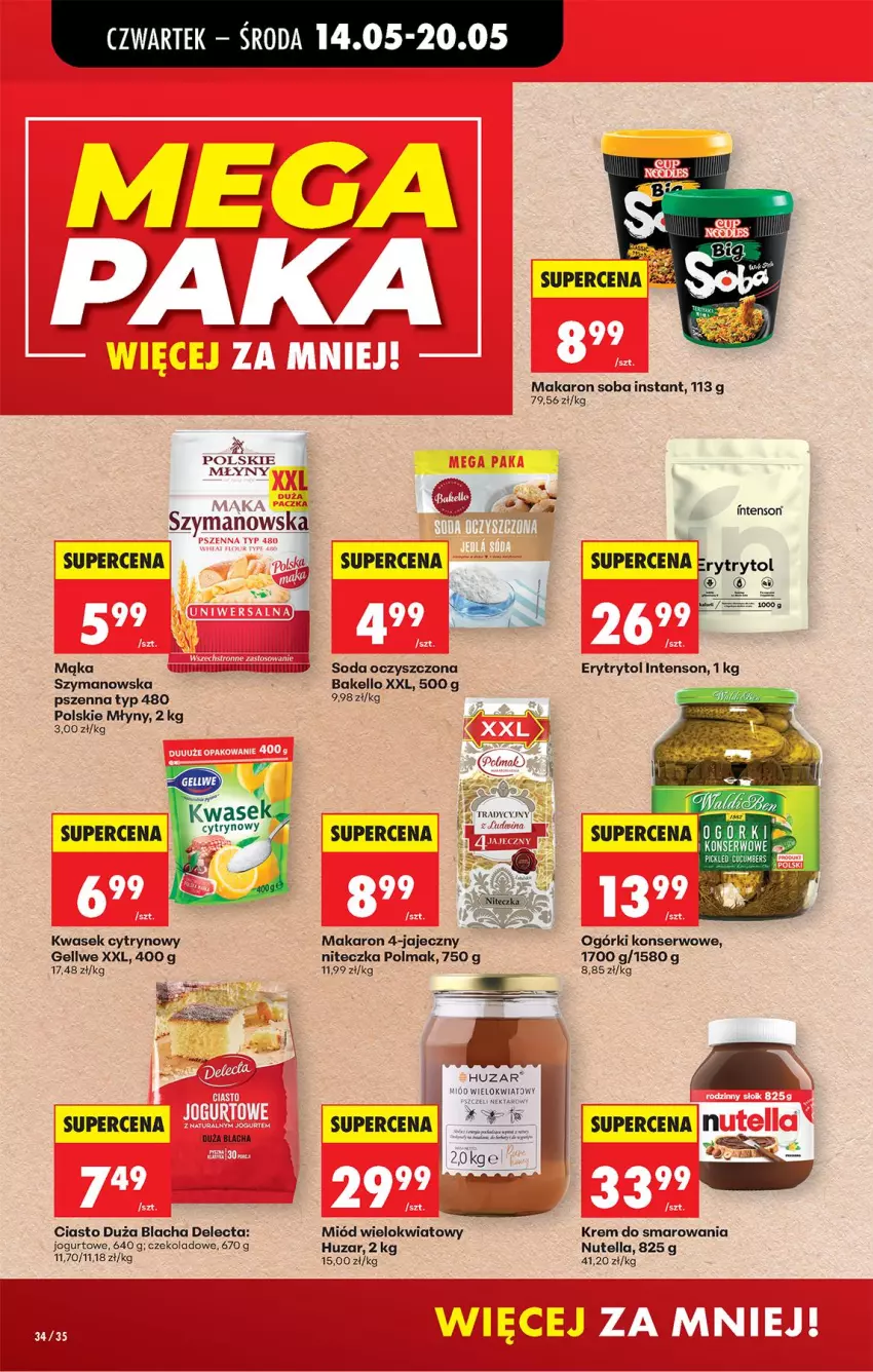 Gazetka promocyjna Biedronka - Od Czwartku - ważna 14.05 do 20.05.2026 - strona 50 - produkty: Delecta, Fa, Jogurt, Koc, LG, Mąka, Makaron, Miód, Nutella, Ogórki konserwowe, Olma, Polskie Młyny, Ser, Soda oczyszczona
