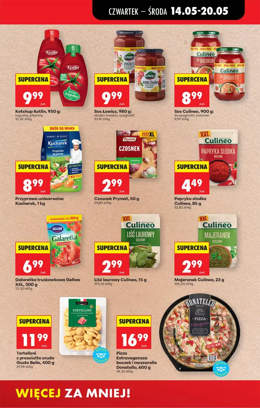 Gazetka promocyjna Biedronka - Od Czwartku - ważna 14.05 do 20.05.2026 - strona 51 - produkty: Bell, Boczek, Czosnek, Gala, Galaretka, Ketchup, Kotlin, Kucharek, Laur, Mozzarella, Papryka, Papryka słodka, Pizza, Prosciutto, Prymat, Przyprawa do potraw, Przyprawa uniwersalna, Sos, Spaghetti, Tortelloni