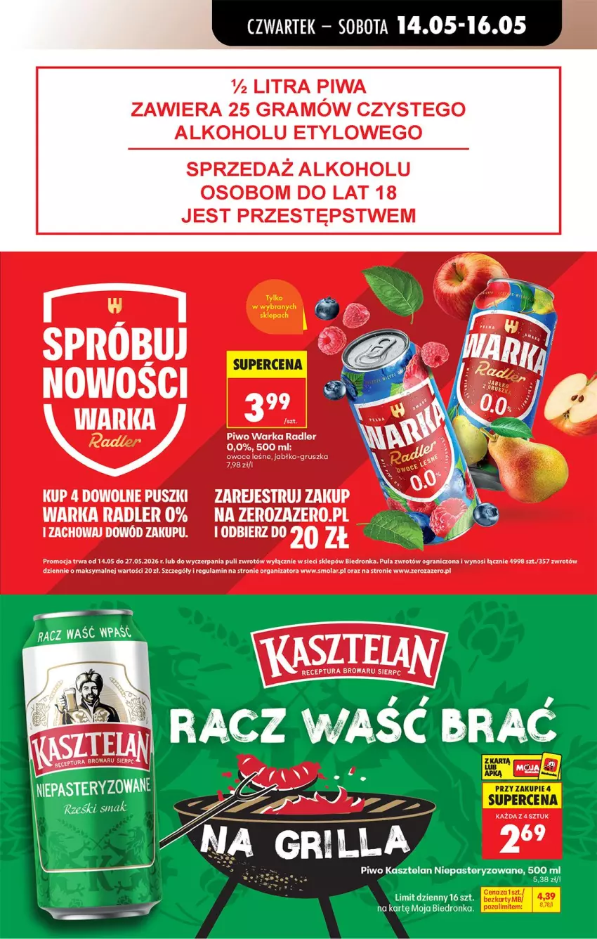 Gazetka promocyjna Biedronka - Od Czwartku - ważna 14.05 do 20.05.2026 - strona 67 - produkty: Fa, Kasztelan, Piwo