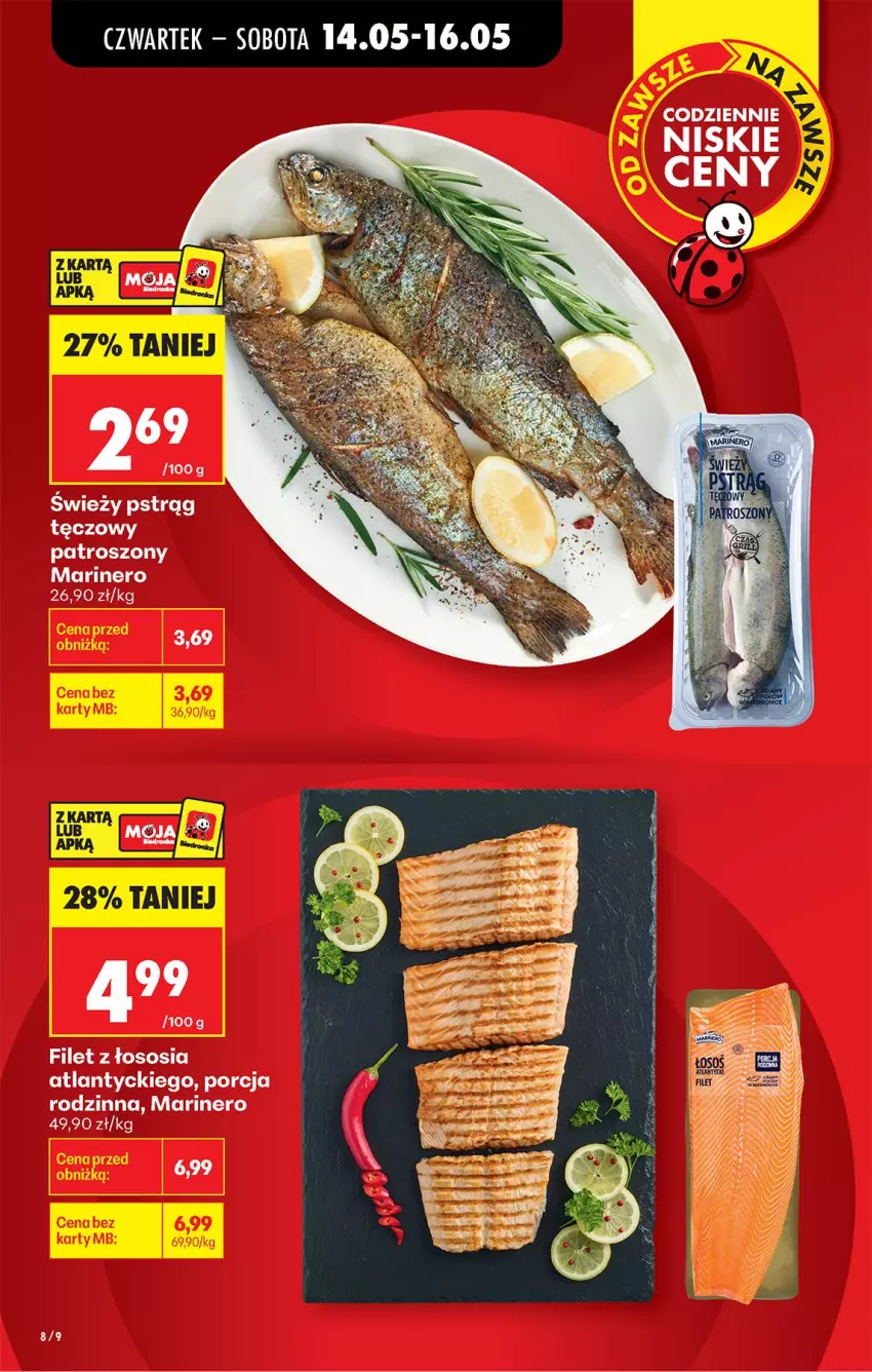 Gazetka promocyjna Biedronka - Od Czwartku - ważna 14.05 do 20.05.2026 - strona 8 - produkty: Por, Pstrąg, Pstrąg tęczowy, Sos