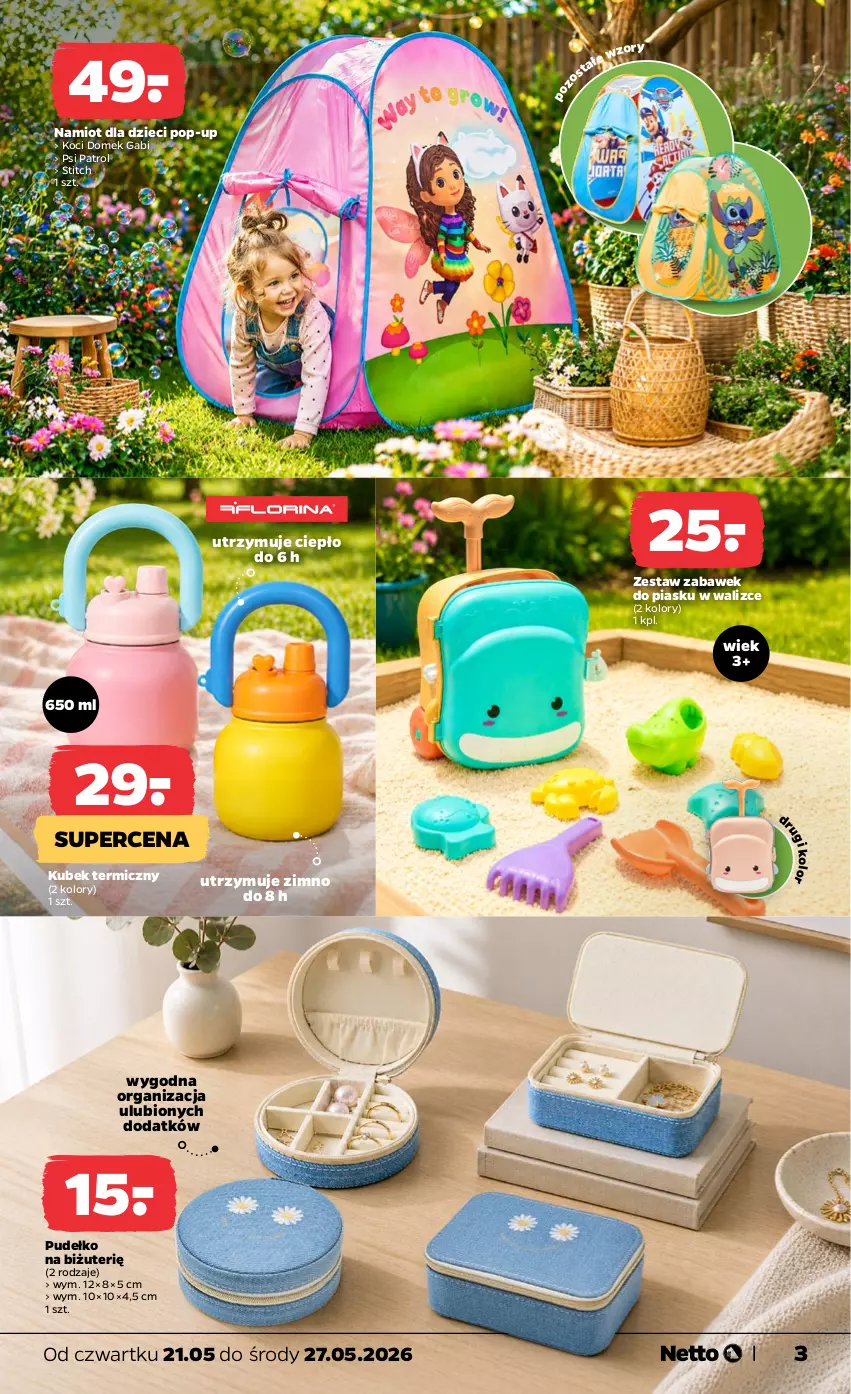 Gazetka promocyjna Netto - Od Czwartku - ważna 21.05 do 27.05.2026 - strona 3 - produkty: Dzieci, Koc, Kubek, Kubek termiczny, Namiot, Psi Patrol, Pudełko