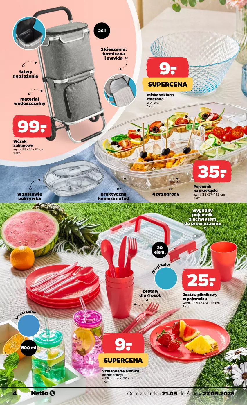 Gazetka promocyjna Netto - Od Czwartku - ważna 21.05 do 27.05.2026 - strona 4 - produkty: LANA, Miska, Pojemnik, Szklanka, Wózek