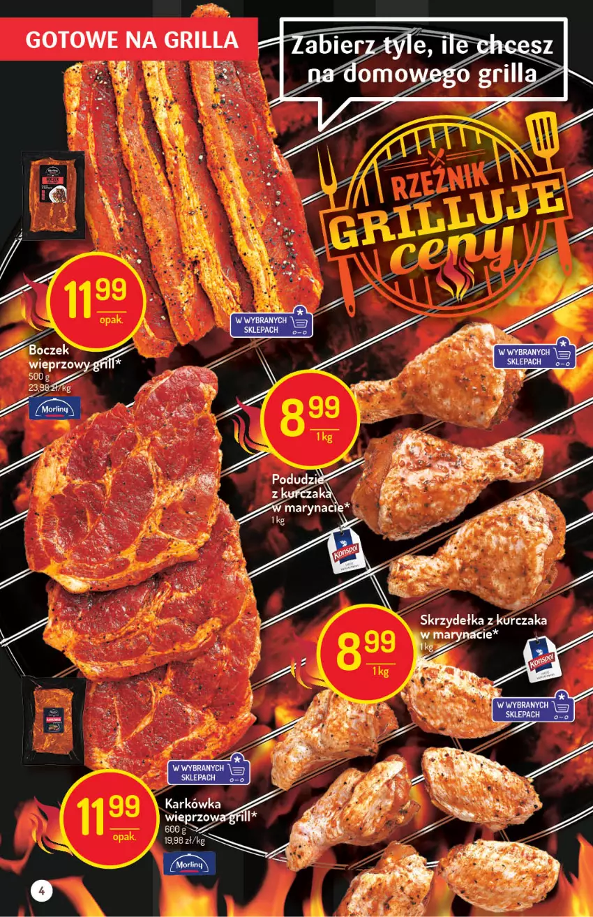 Gazetka promocyjna Delikatesy Centrum - Gazetka Delikatesy Centrum - ważna 15.04 do 21.04.2021 - strona 4 - produkty: Grill, Kurczak, Skrzydełka z kurczaka, Sos