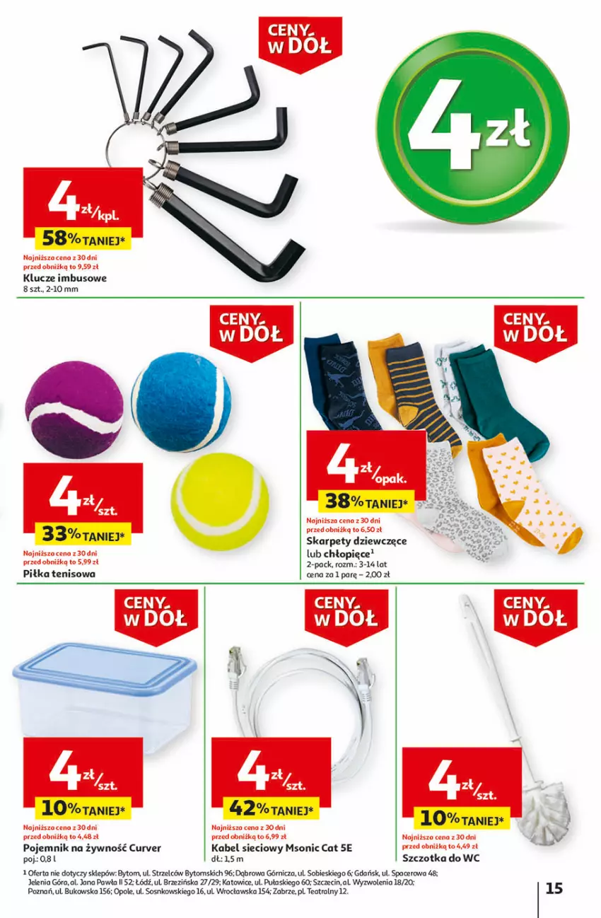 Gazetka promocyjna Auchan - Gazetka Ceny w dół Część 1 Hipermarket Auchan - ważna 03.01 do 10.01.2024 - strona 15 - produkty: Acer, Karp, Pojemnik, Sos, Szczotka, Szczotka do WC, Tran