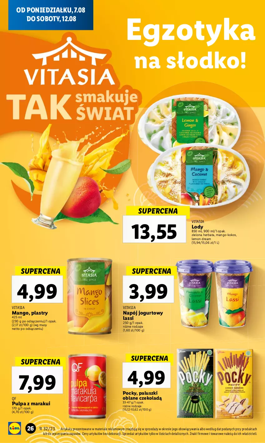 Gazetka promocyjna Lidl - GAZETKA - ważna 07.08 do 12.08.2023 - strona 42 - produkty: Herbata, Jogurt, Kokos, Lody, Mango, Napój, Napój jogurtowy