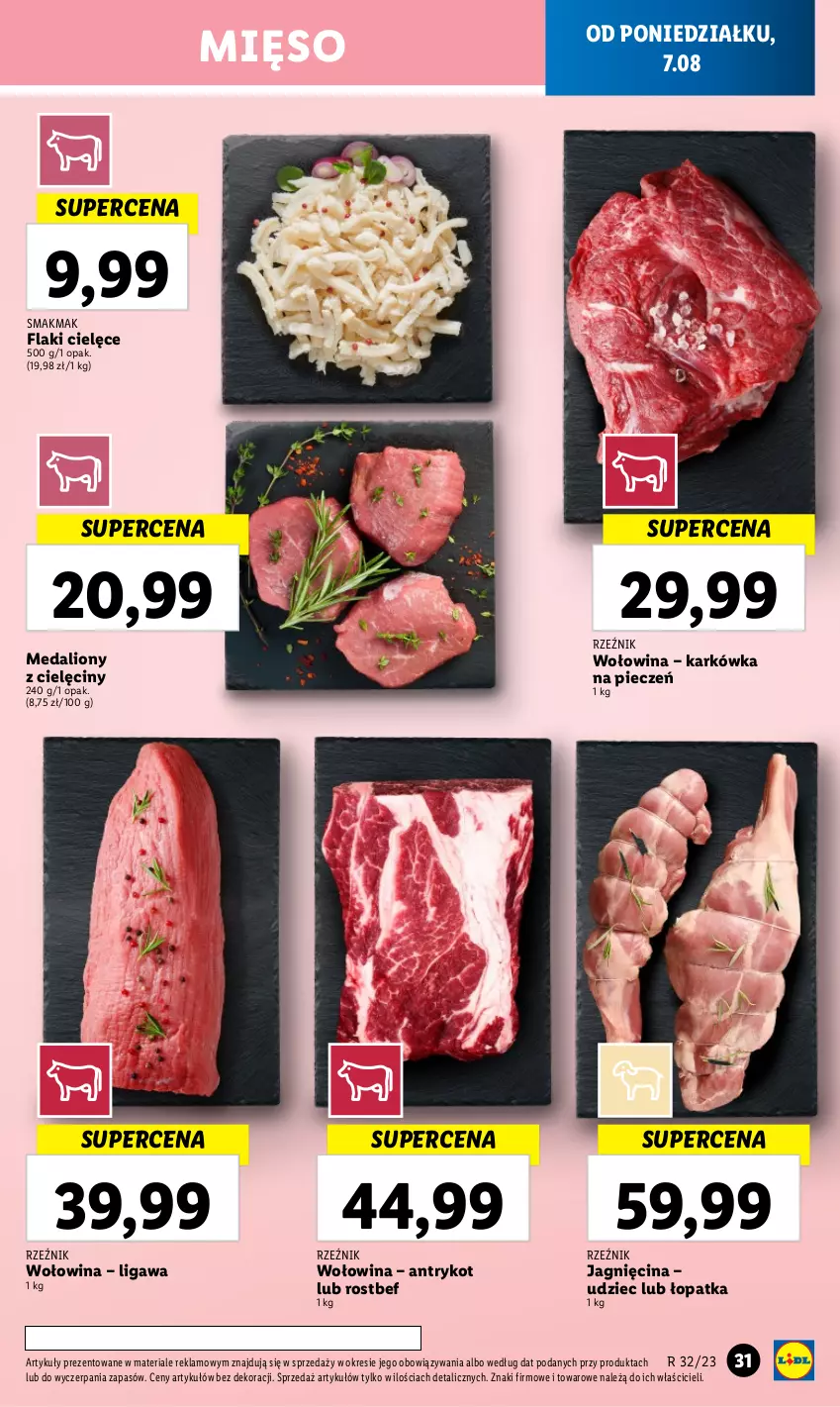 Gazetka promocyjna Lidl - GAZETKA - ważna 07.08 do 12.08.2023 - strona 47 - produkty: Flaki, Lion, Mięso, Piec, Rostbef, Wołowina