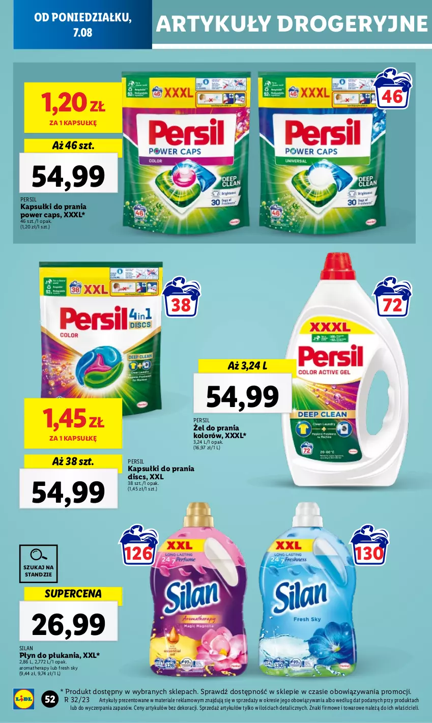 Gazetka promocyjna Lidl - GAZETKA - ważna 07.08 do 12.08.2023 - strona 70 - produkty: Kapsułki do prania, Persil, Płyn do płukania, Silan